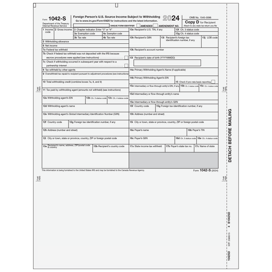 1042S Recipient State Copy D