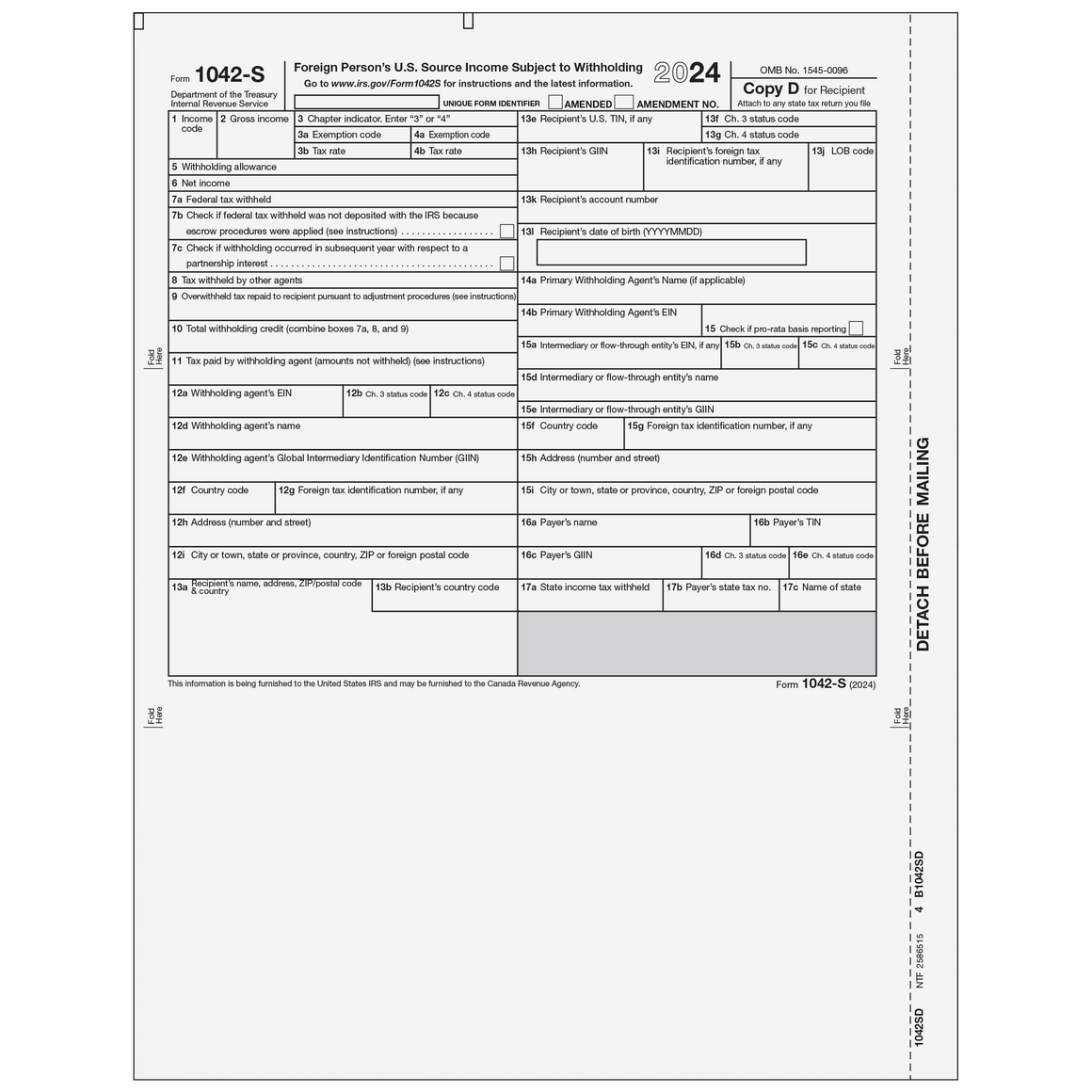 1042S Recipient State Copy D