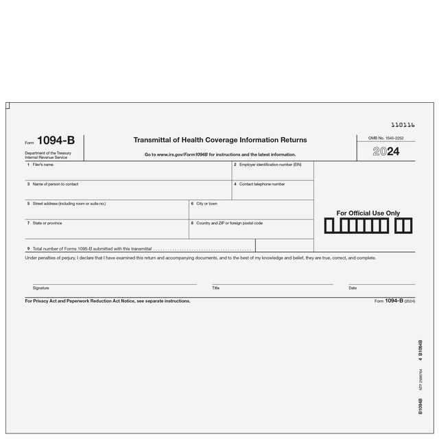 1094-B Transmittal of Health Coverage