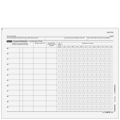 1095-B Continuation Form