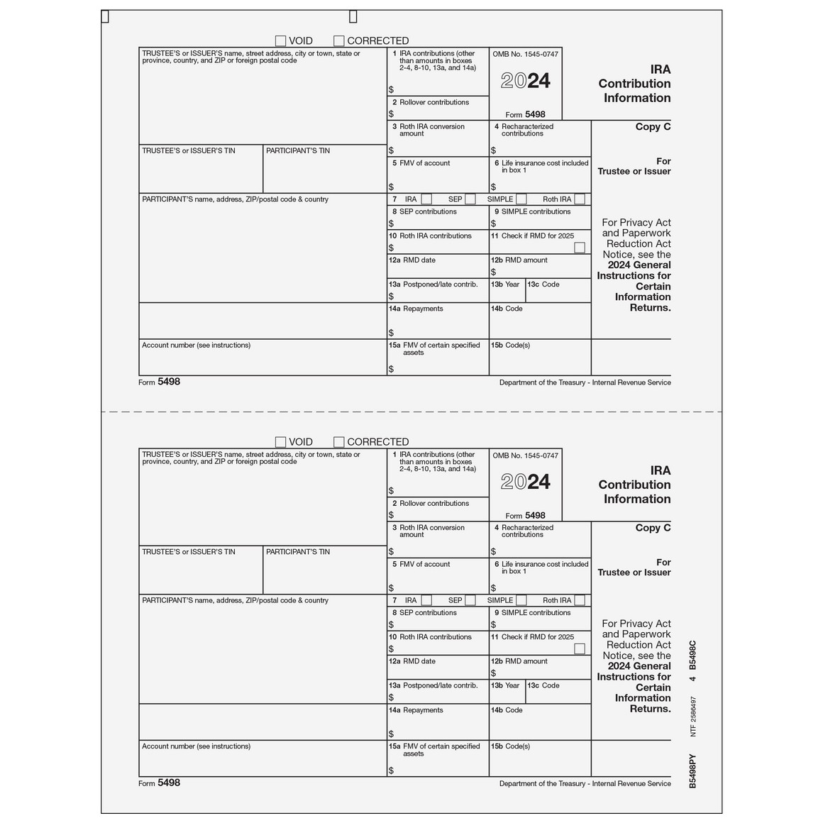 5498 Trustee/Issuer Copy C