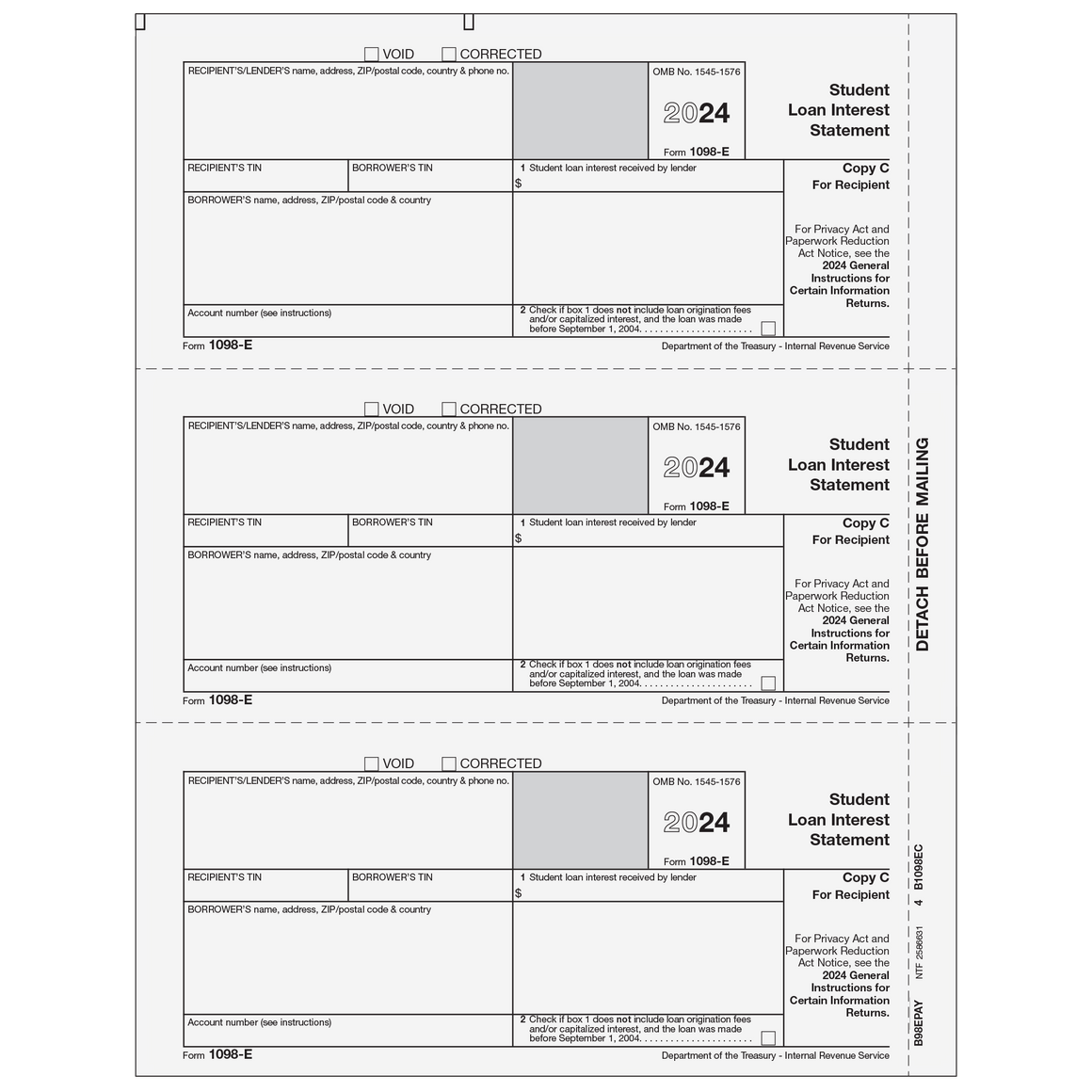 1098-E Recipient Copy C