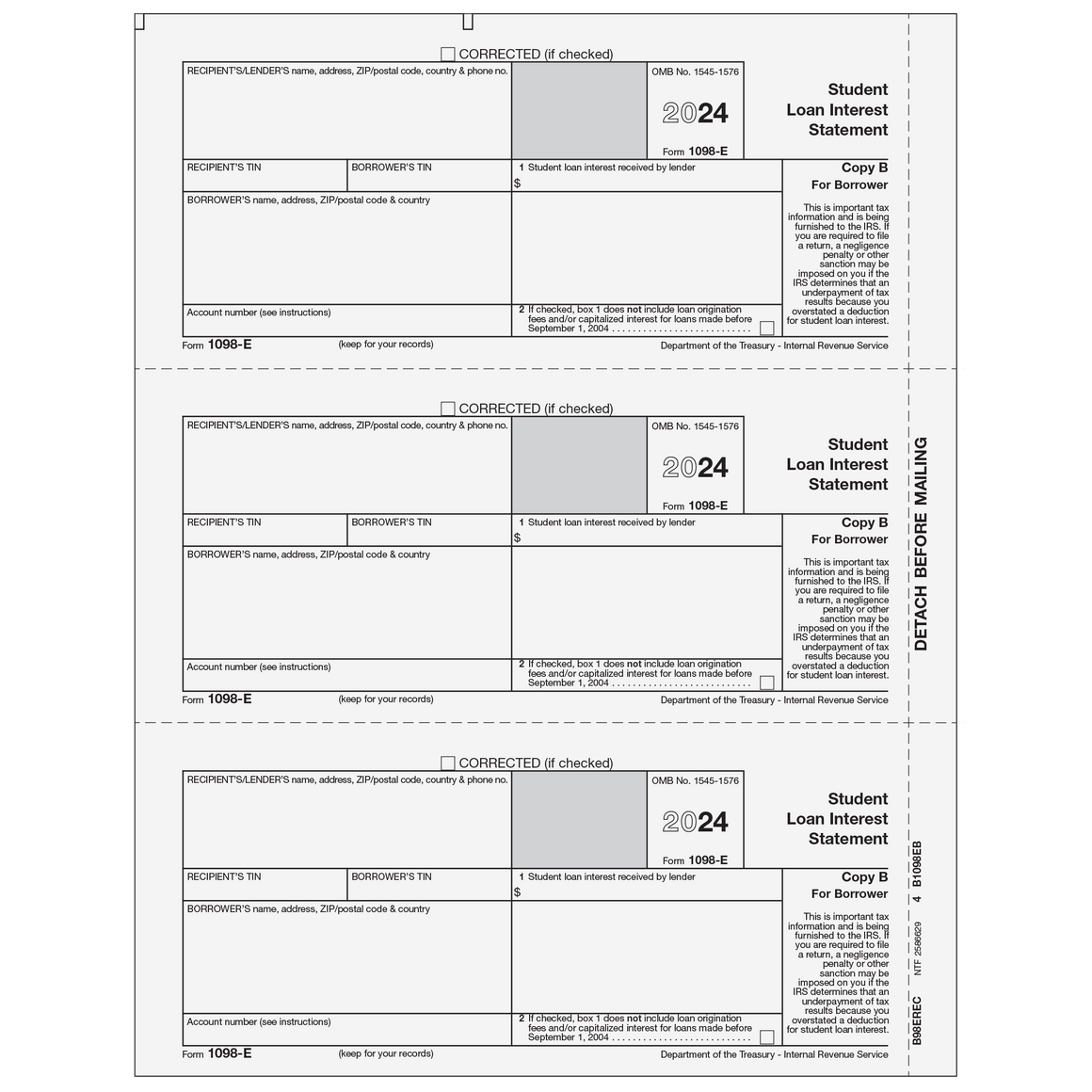 1098-E Borrower Copy B