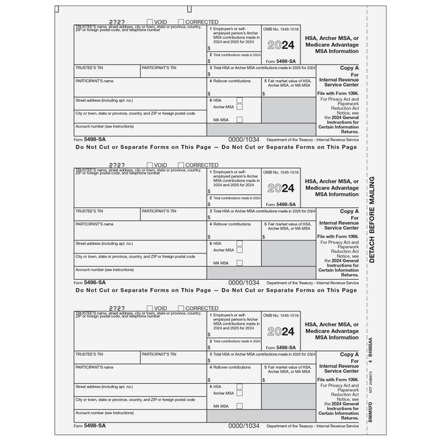 5498-SA Federal Copy A