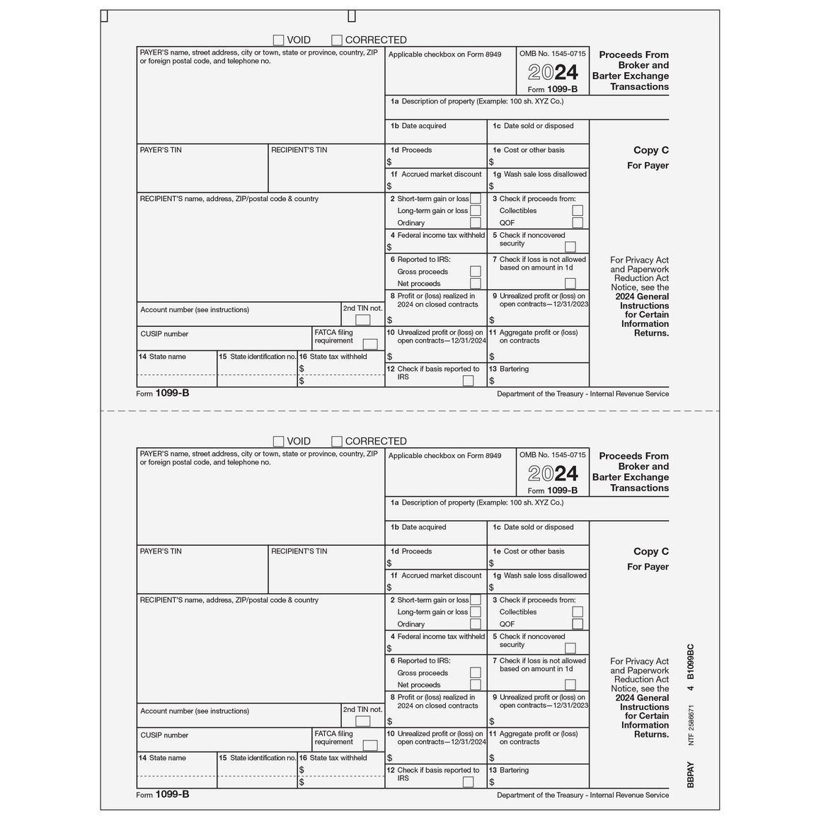 1099-B Payer or State Copy C