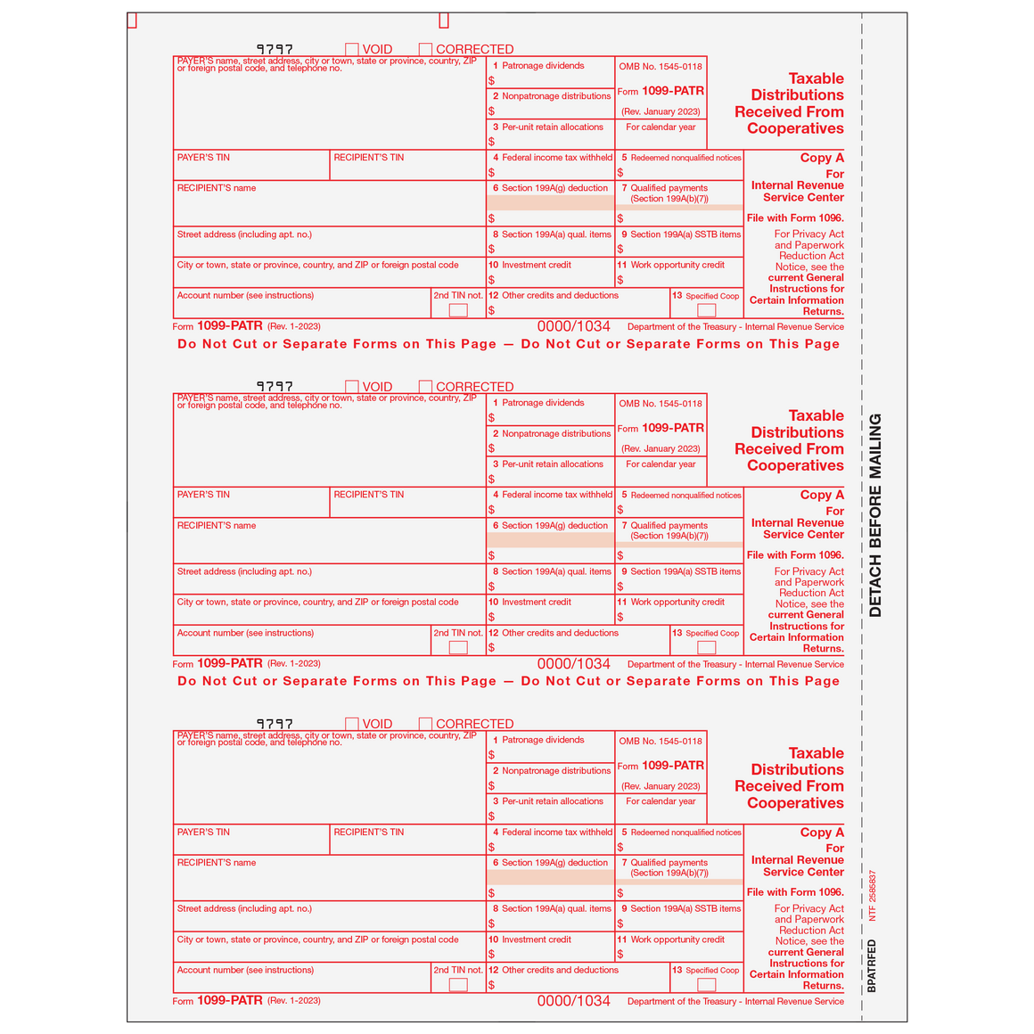 1099-PATR Federal Copy A