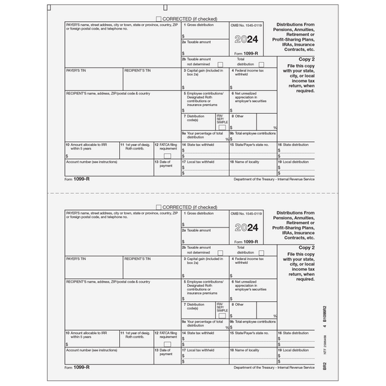 1099-R Recipient State Copy 2 - 2up