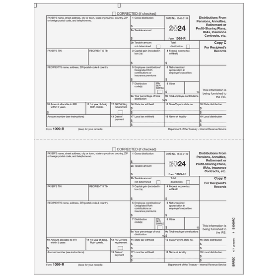 1099-R Recipient File Copy C - 2up