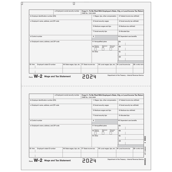 W-2 Employee State/City Copy 2