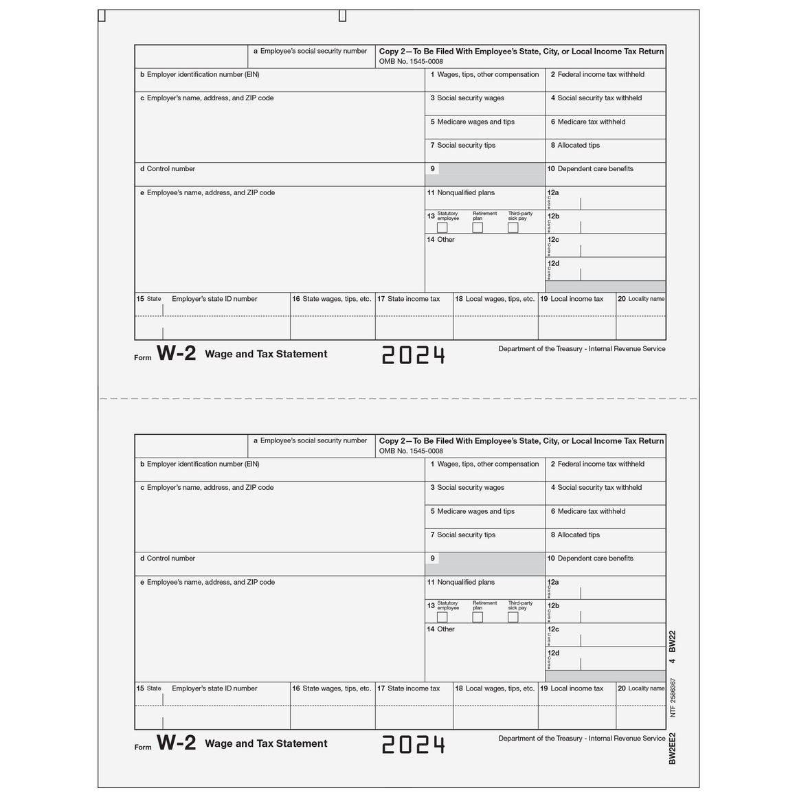 W-2 Employee State/City Copy 2