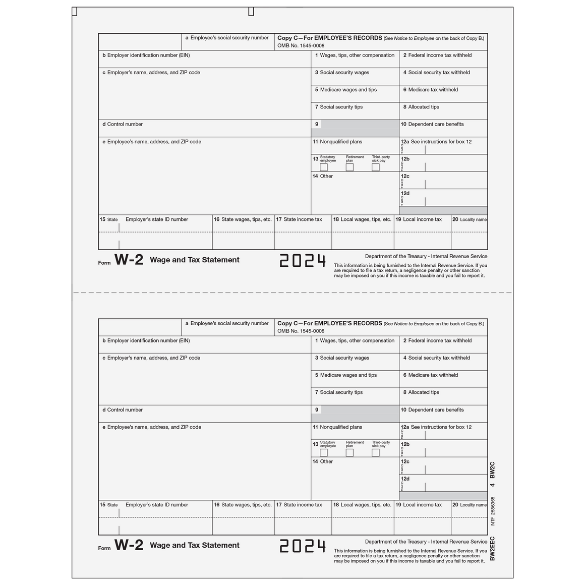 W-2 Employee File Copy C