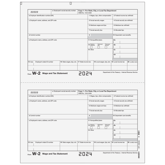 W-2 Employer State/City Copy 1