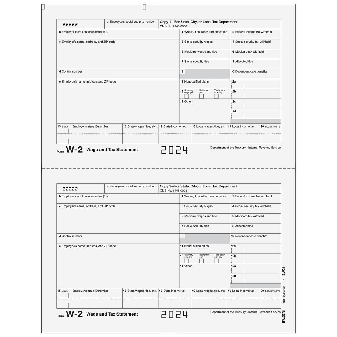 W-2 Employer State/City Copy 1