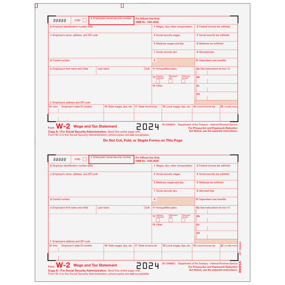 W-2 Employer Federal Copy A