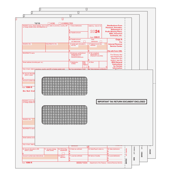 1099-R Kit with Self Seal Envelopes - 4pt