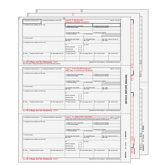 W-2 Condensed 3up Laser Set - 4pt