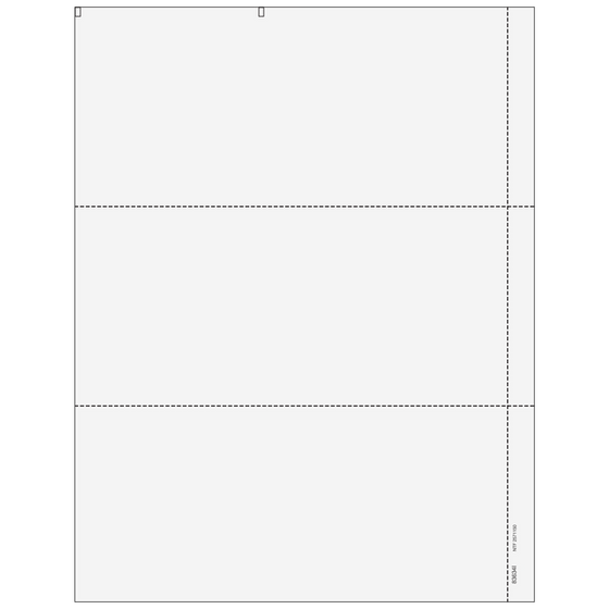3up Blank Laser Paper with 1/2" perf w/ instructions