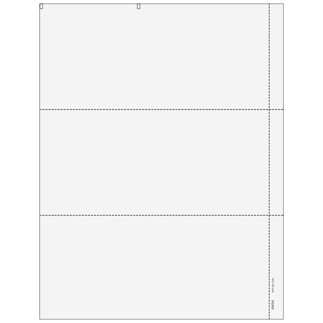 3up Blank Laser Paper with 1/2" perf w/ instructions
