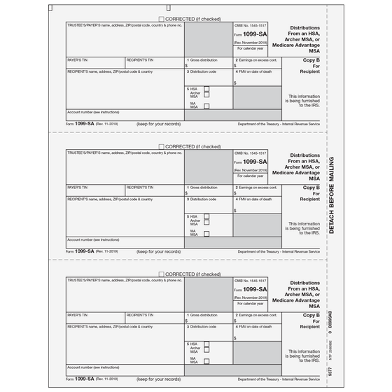 1099-SA Recipient Copy B