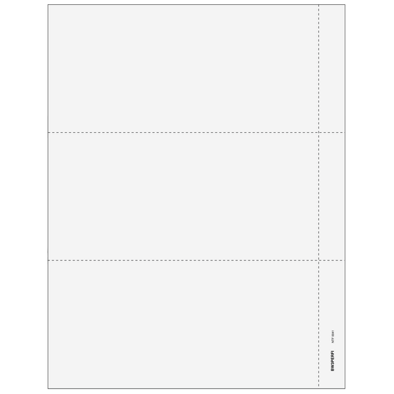 3up Blank Laser Paper with 3/4" perf w/ instructions