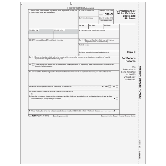 1098-C Donor Copy C