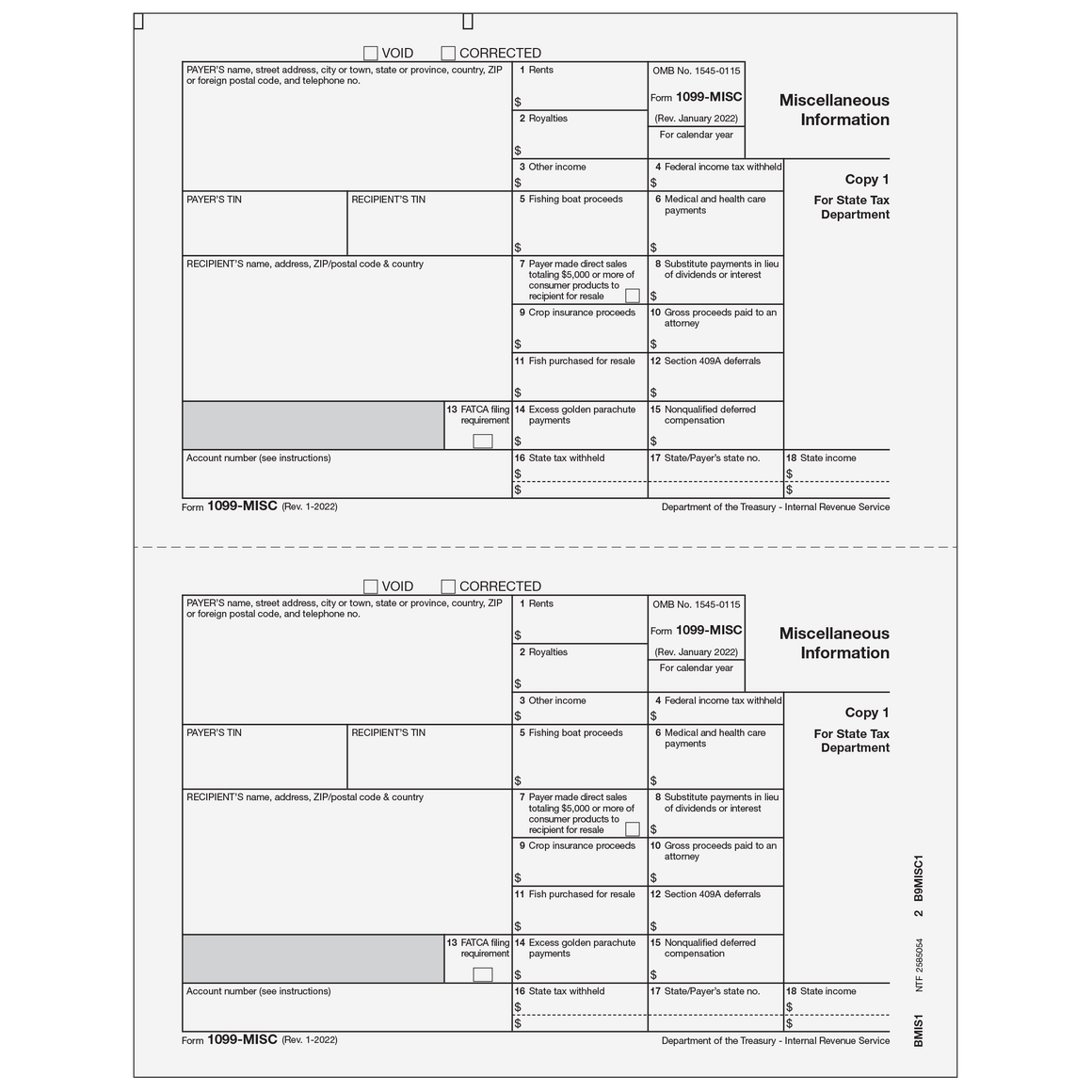 1099-MISC Payer State Copy 1