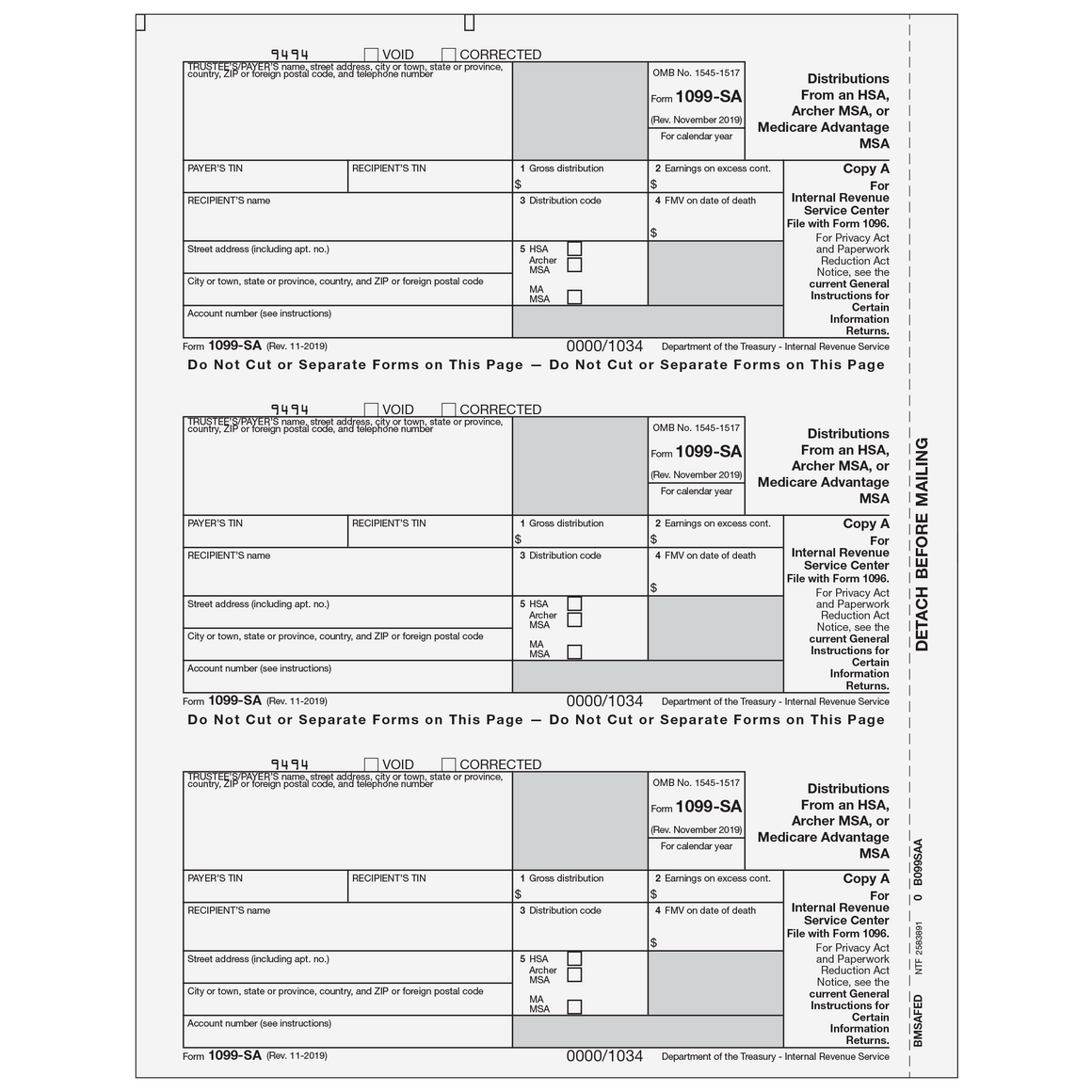 1099-SA Federal Copy A